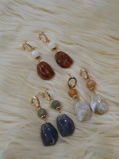Stone Drop Earrings