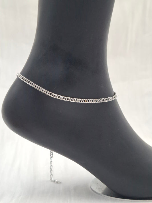 Silver Link Anklet