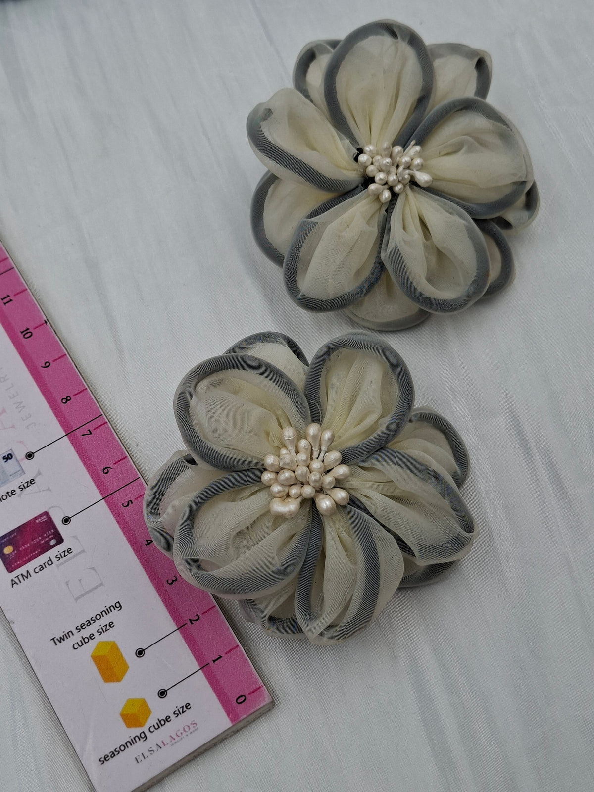 Fabric Rose Earrings