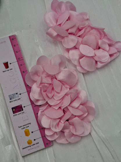 Pink Drop Flower Earrings