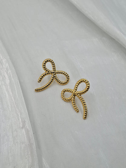 Gold Bow Earrings