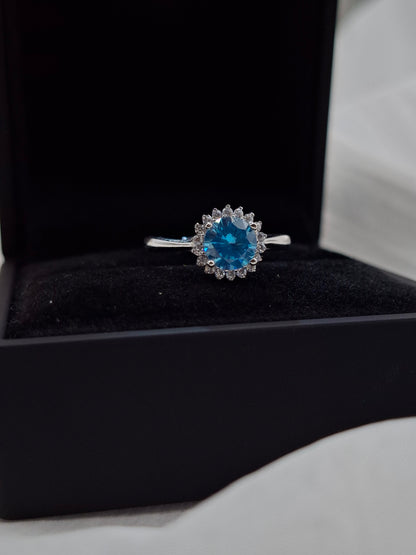 Aqua Sparkle Ring