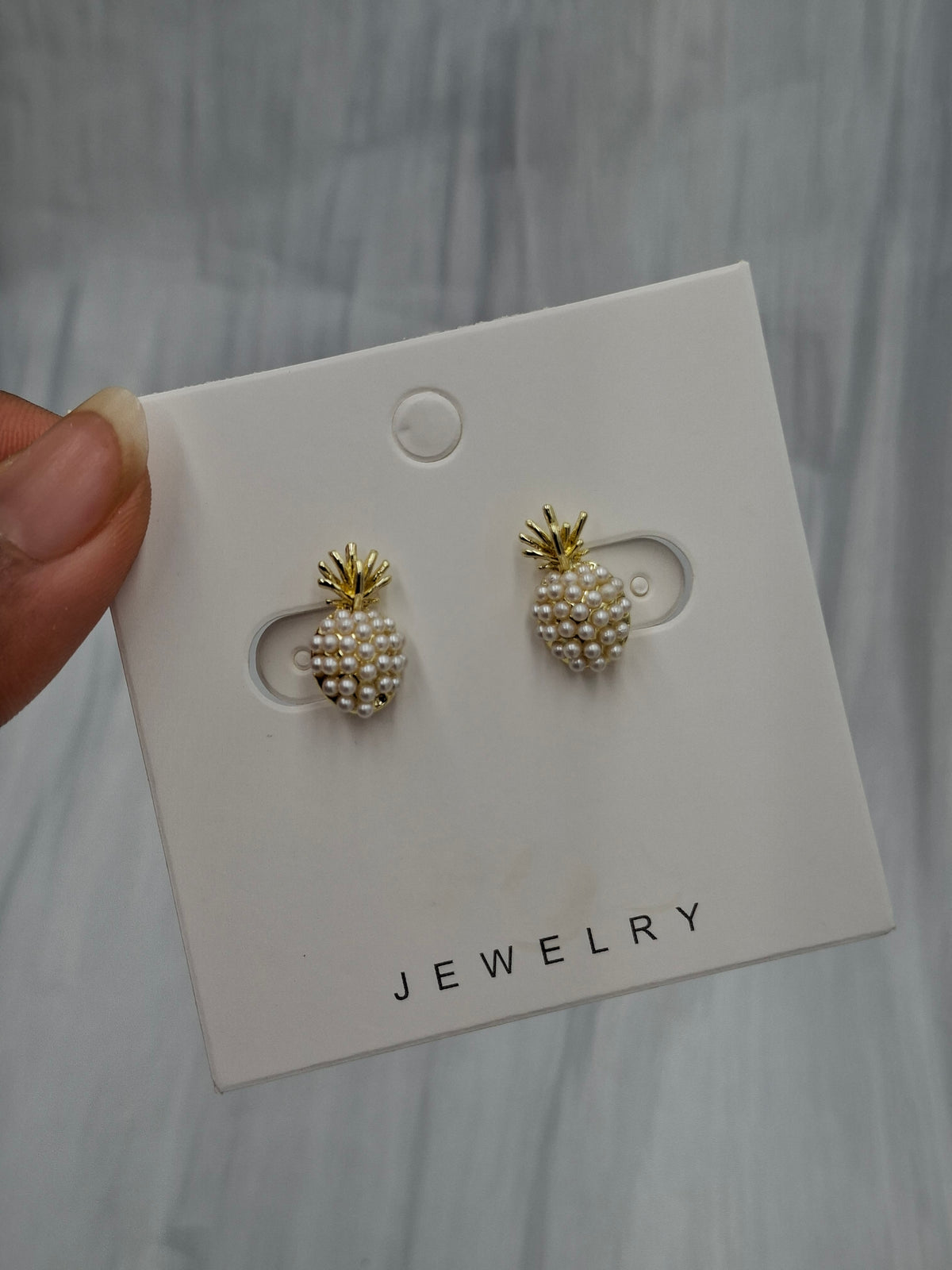 Pineapple Clip On Earrings