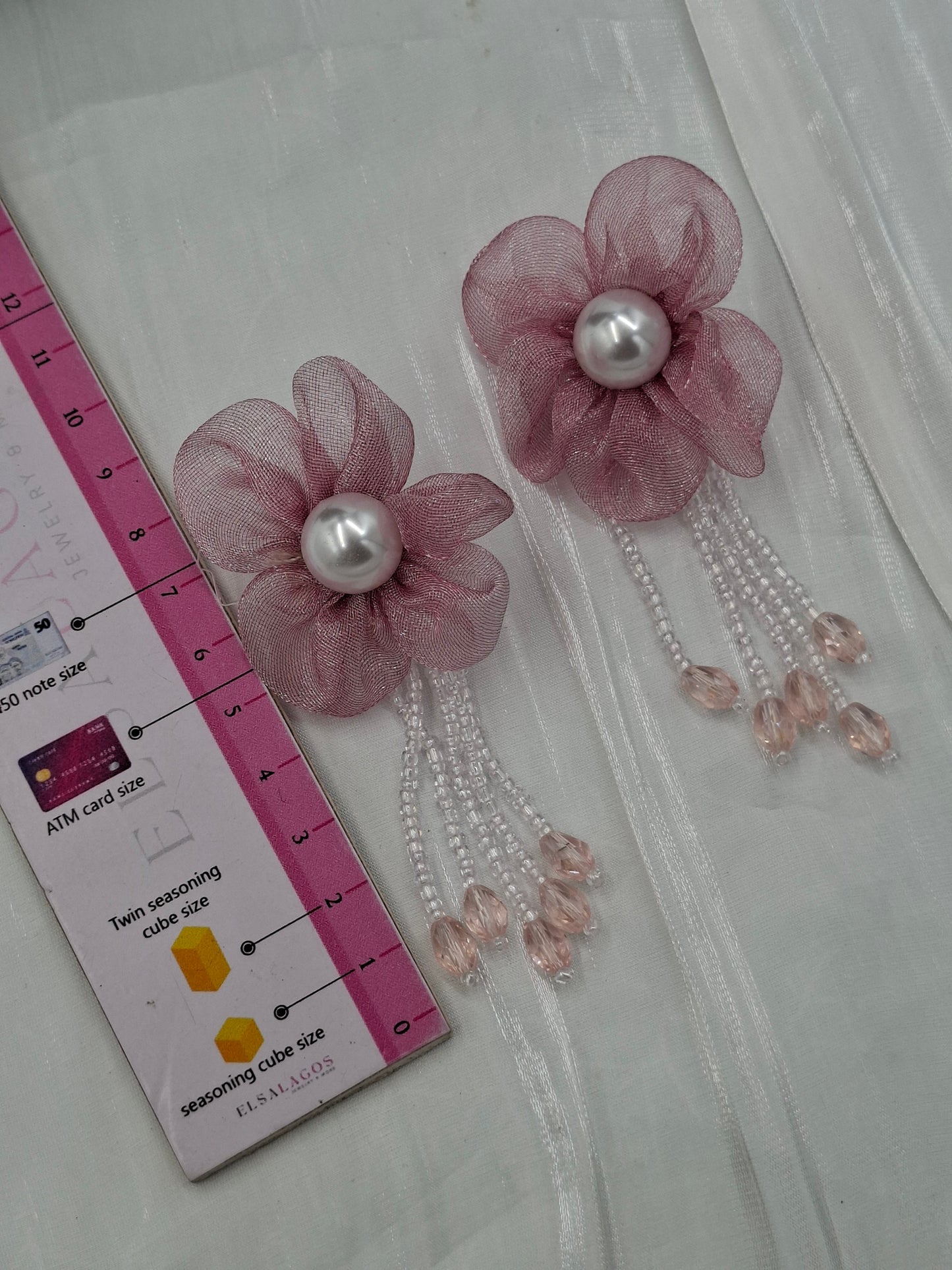 Onion Flower Tassel Earrings
