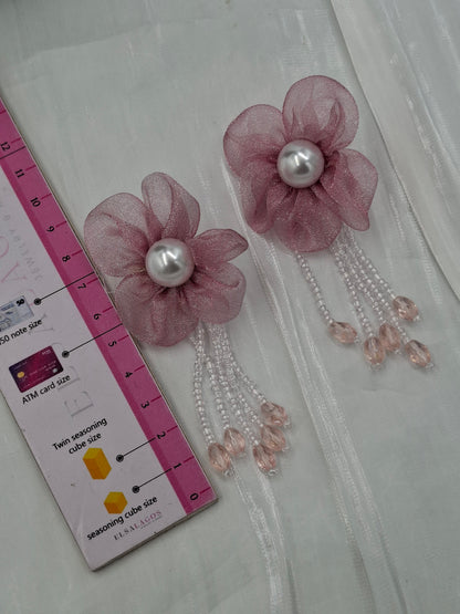 Onion Flower Tassel Earrings
