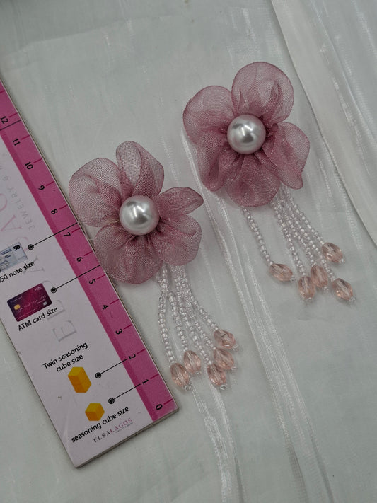 Onion Flower Tassel Earrings