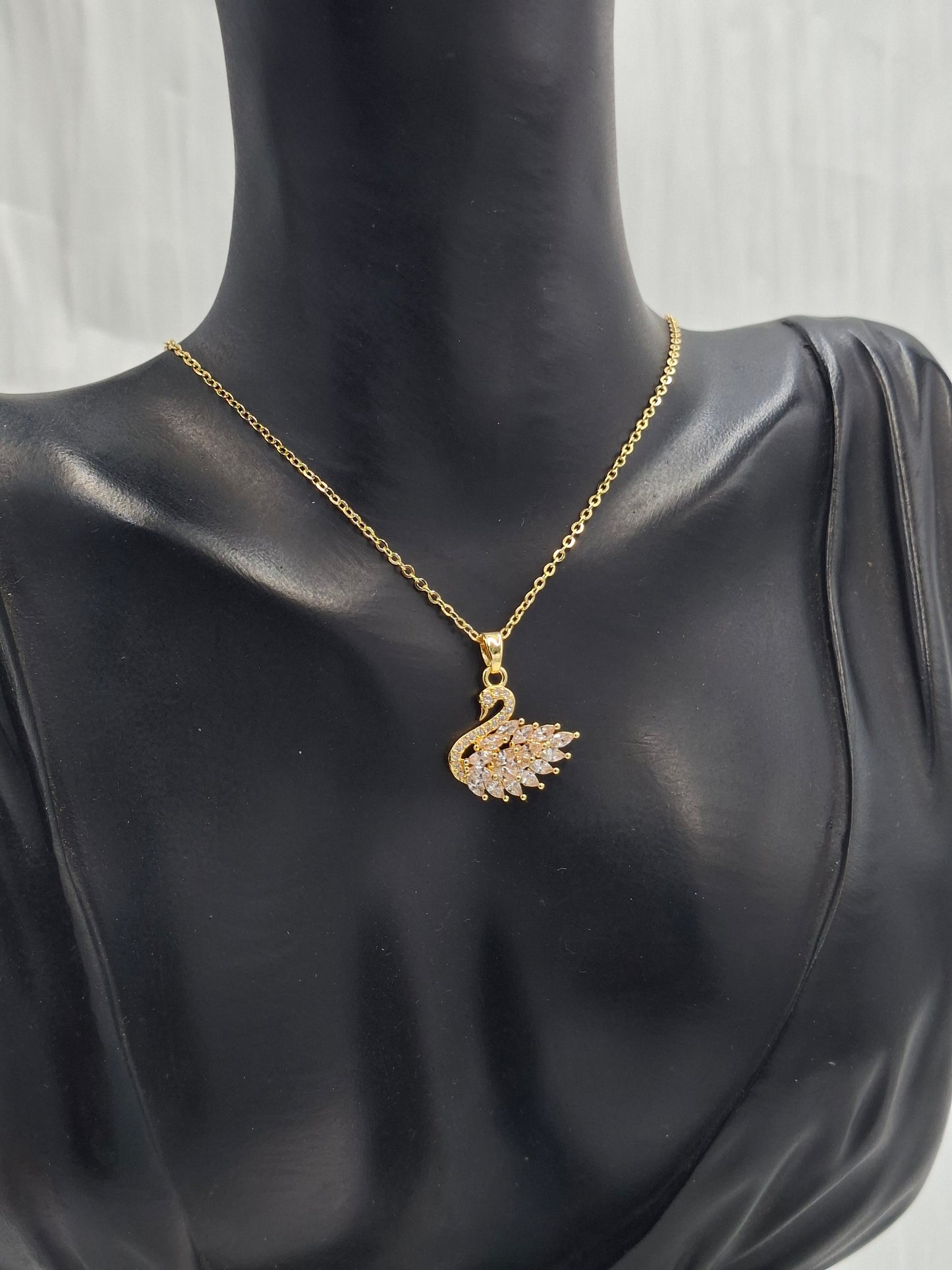 Gold Swan Necklace