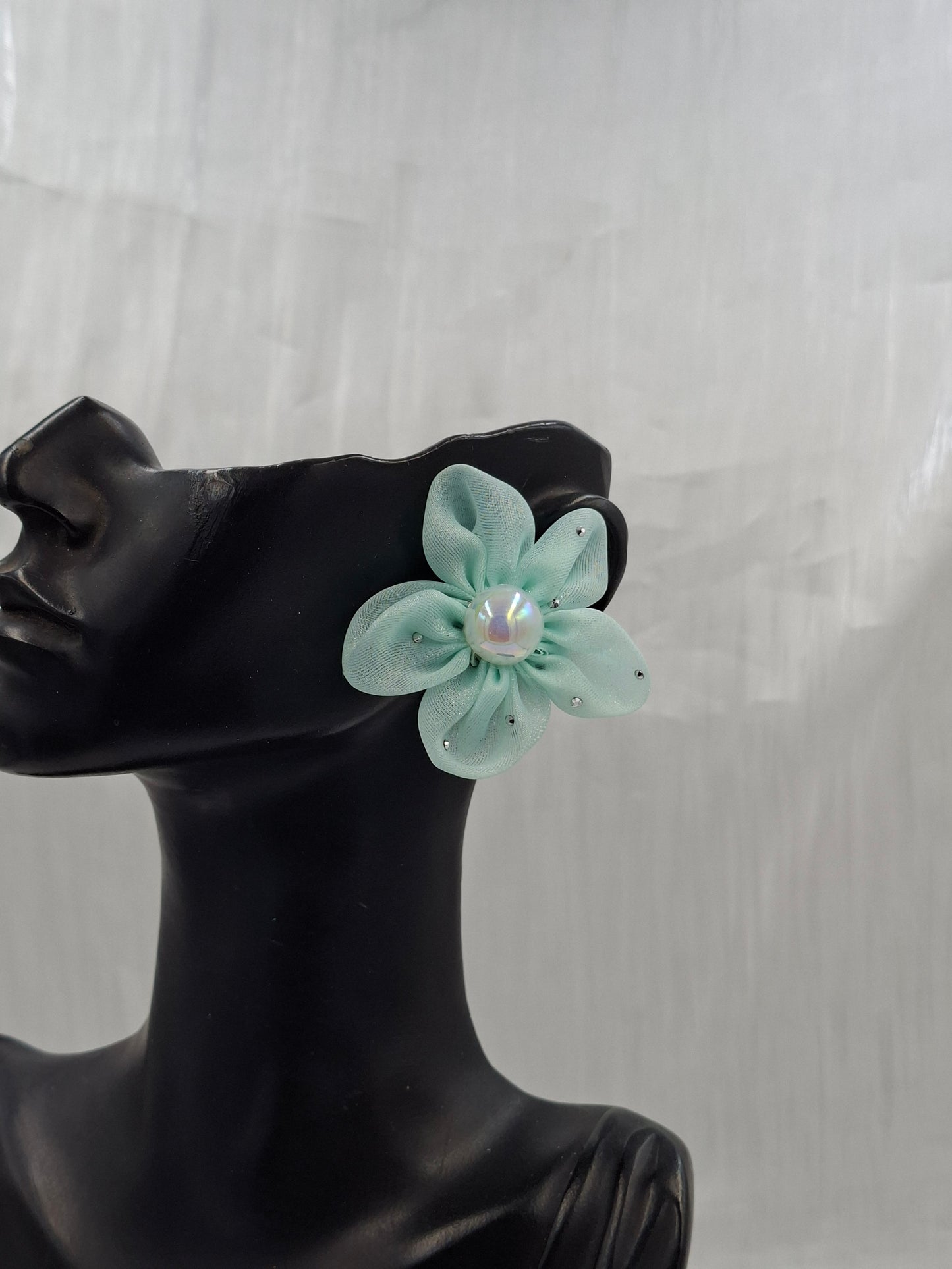 Mint Flower Earrings