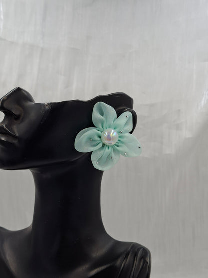 Mint Flower Earrings