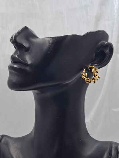 Olive Hoop Earrings
