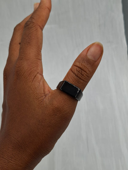 Black Bar Ring (size 12)