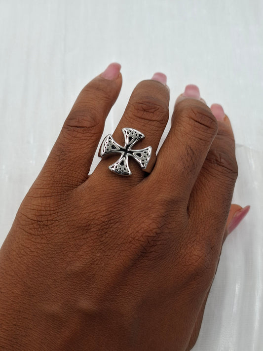 Silver Cross Ring (size 9,11)