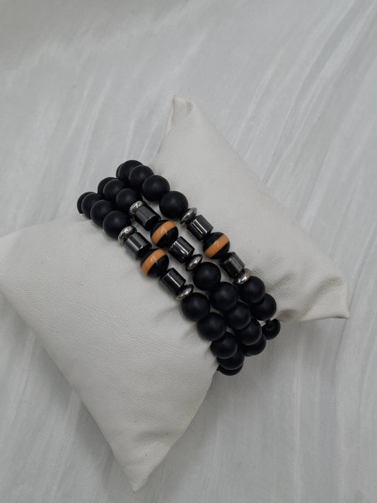 Striped Bead Bracelets