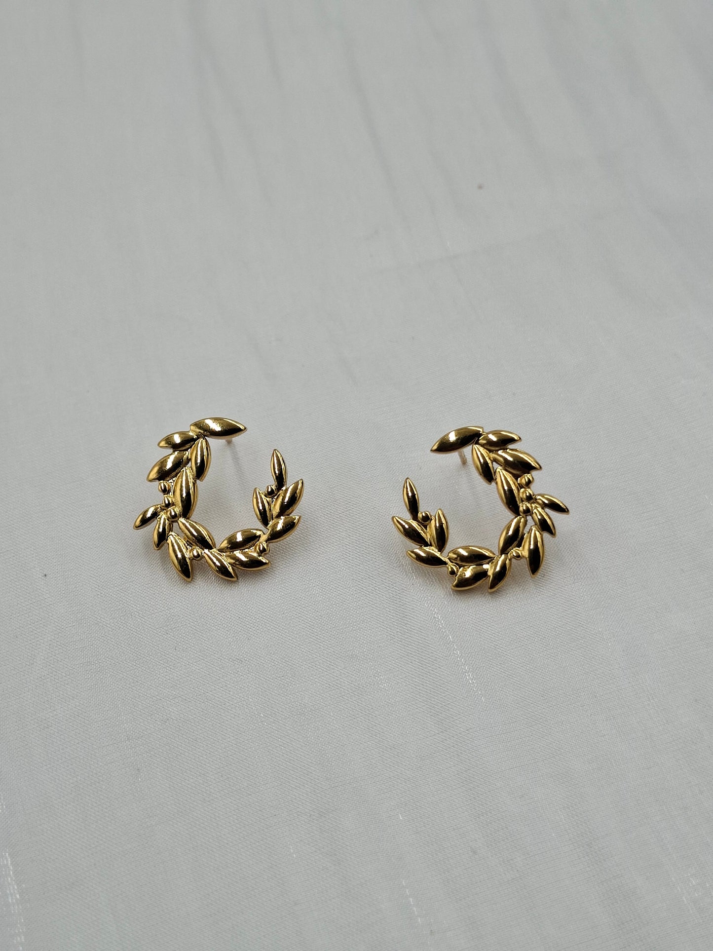 Olive Hoop Earrings