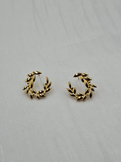 Olive Hoop Earrings