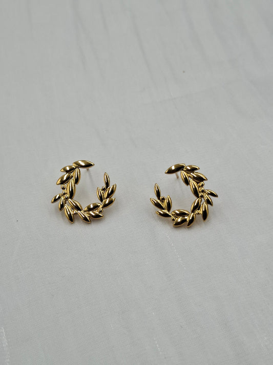 Olive Hoop Earrings