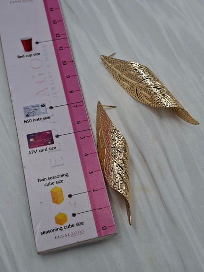 Curled Leaf Earrings