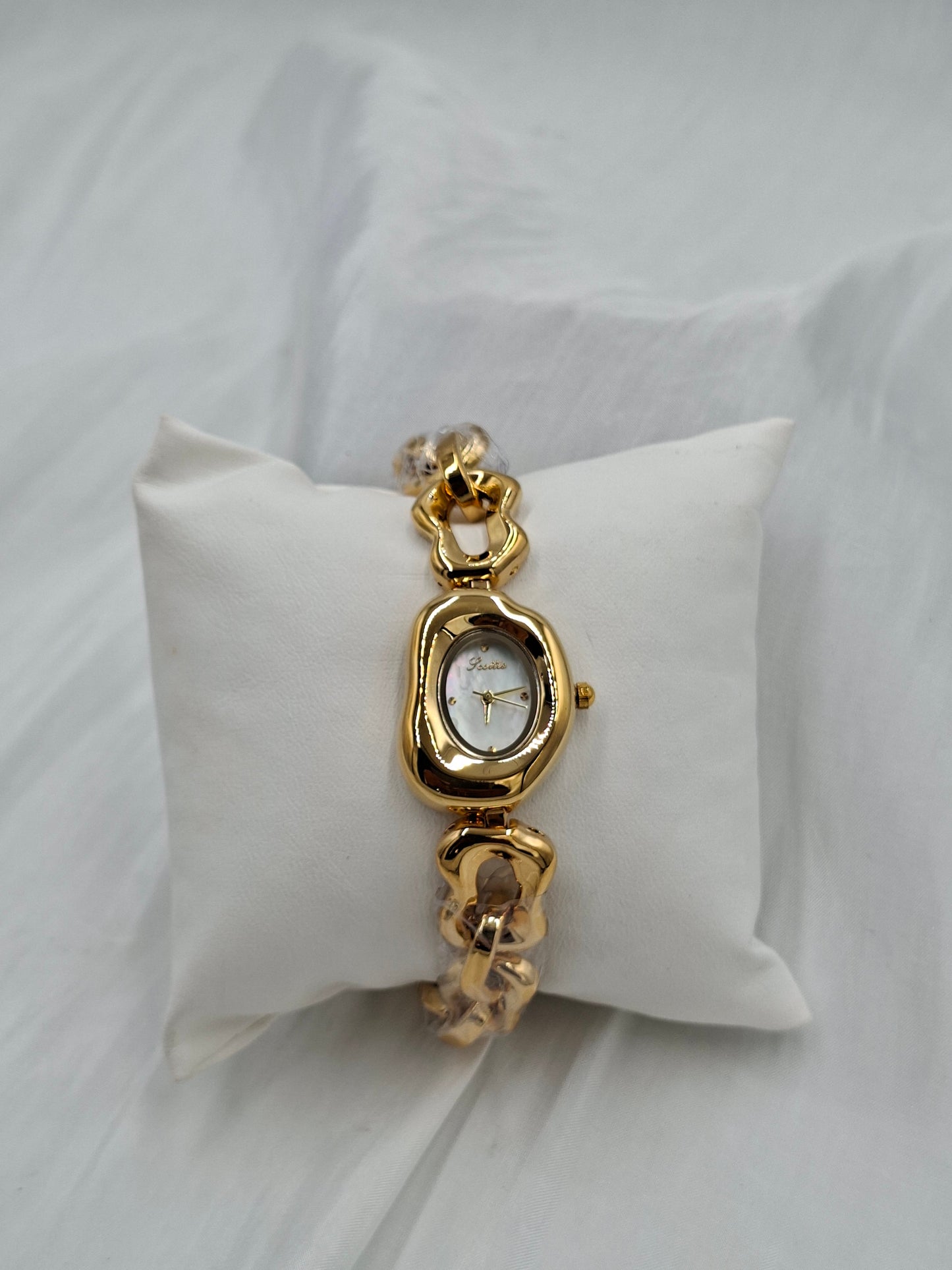 Gold Irregular Wristwatch