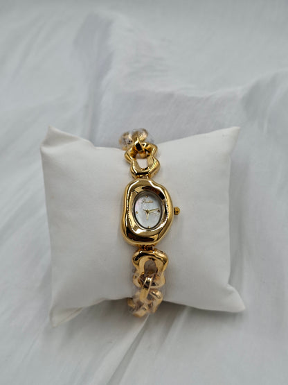 Gold Irregular Wristwatch