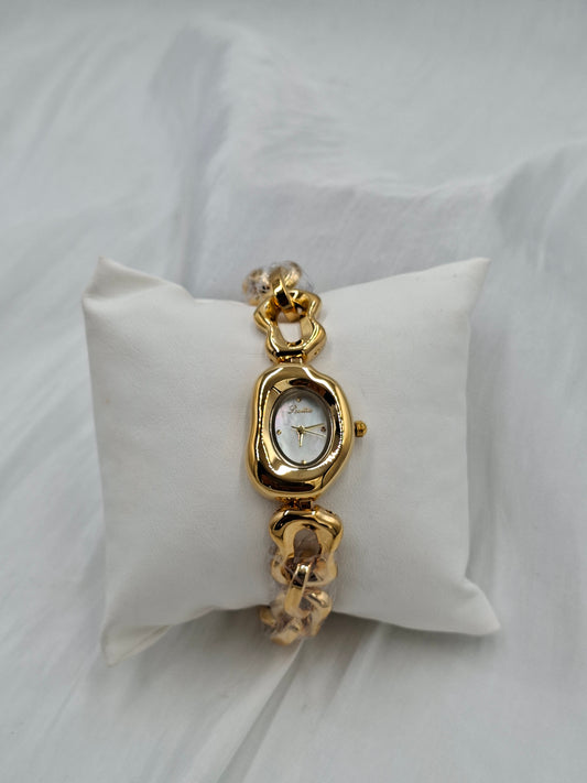Gold Irregular Wristwatch