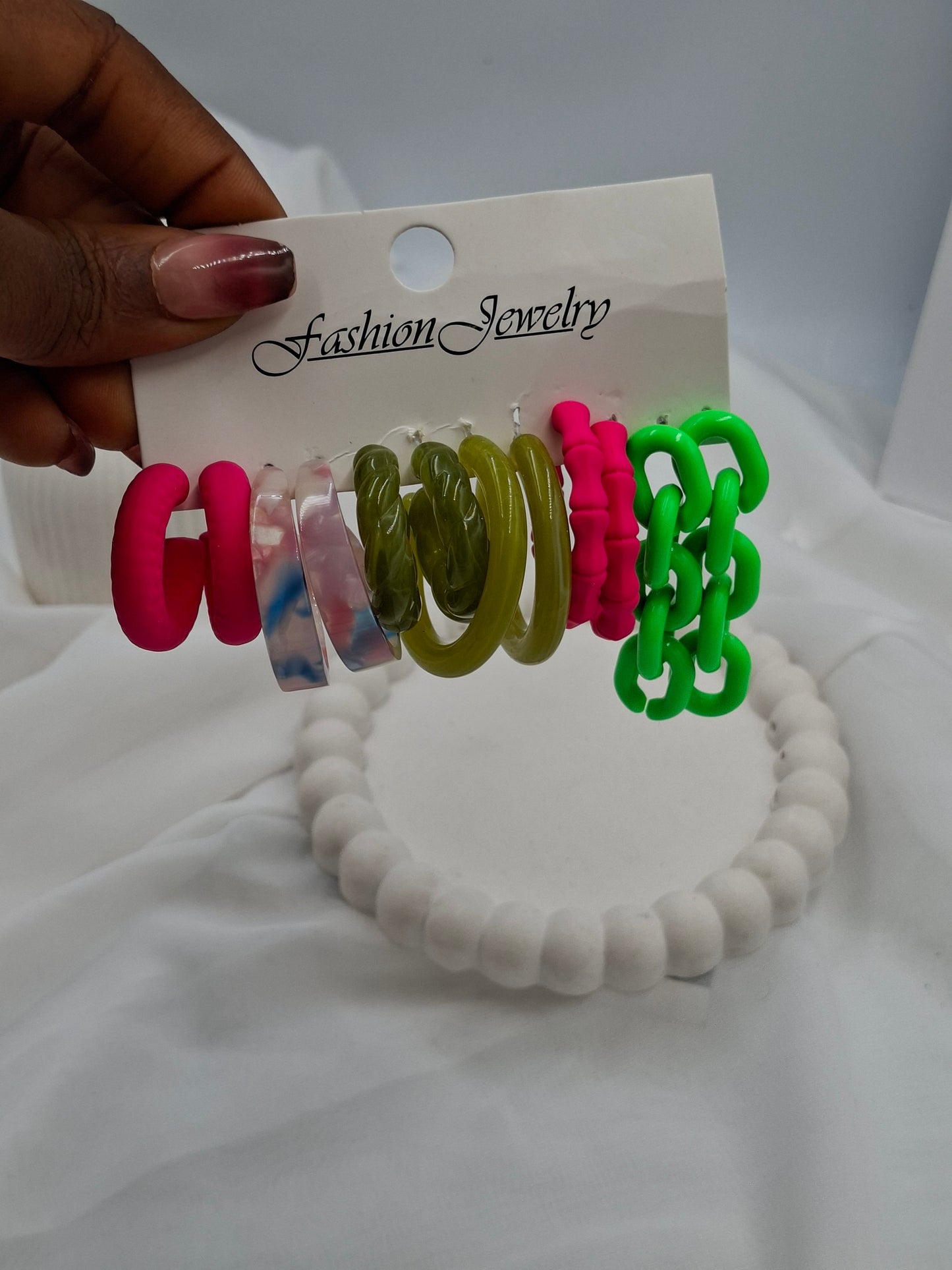 Acrylic Hoop Pack Earring