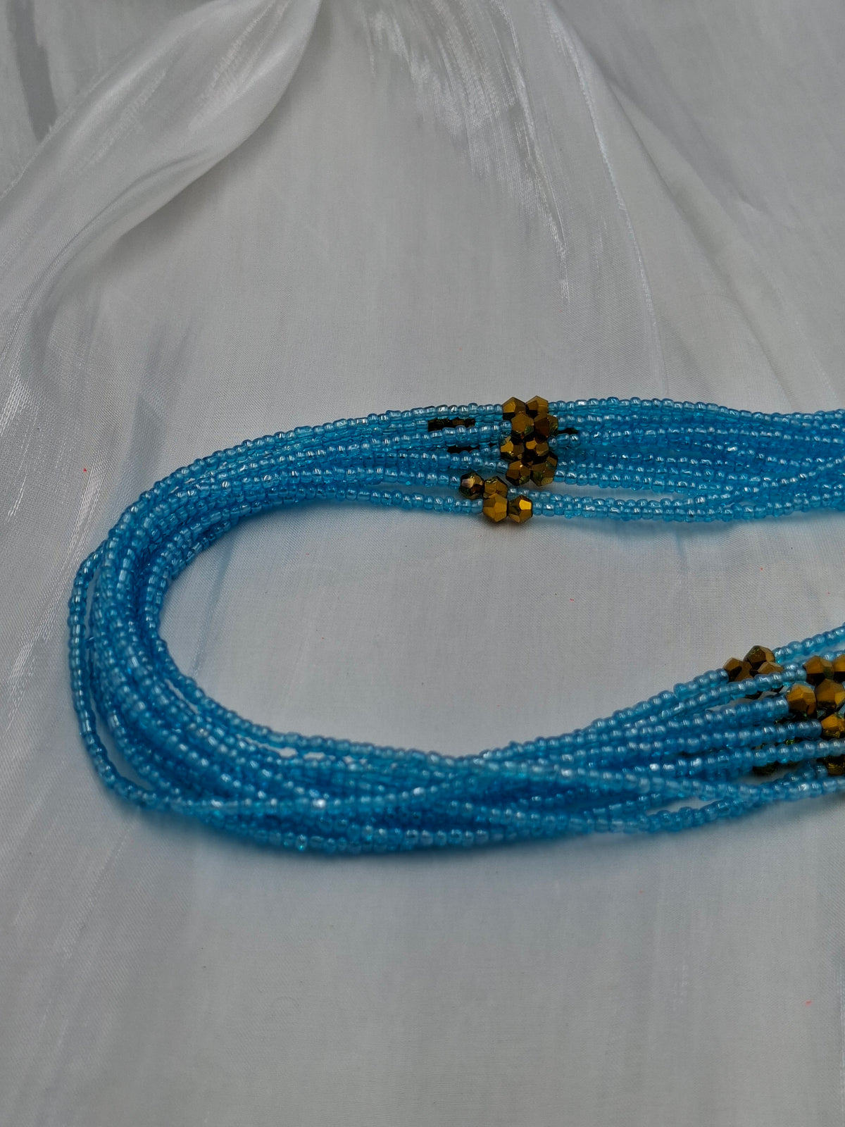 Shimmering Blue Waistbeads