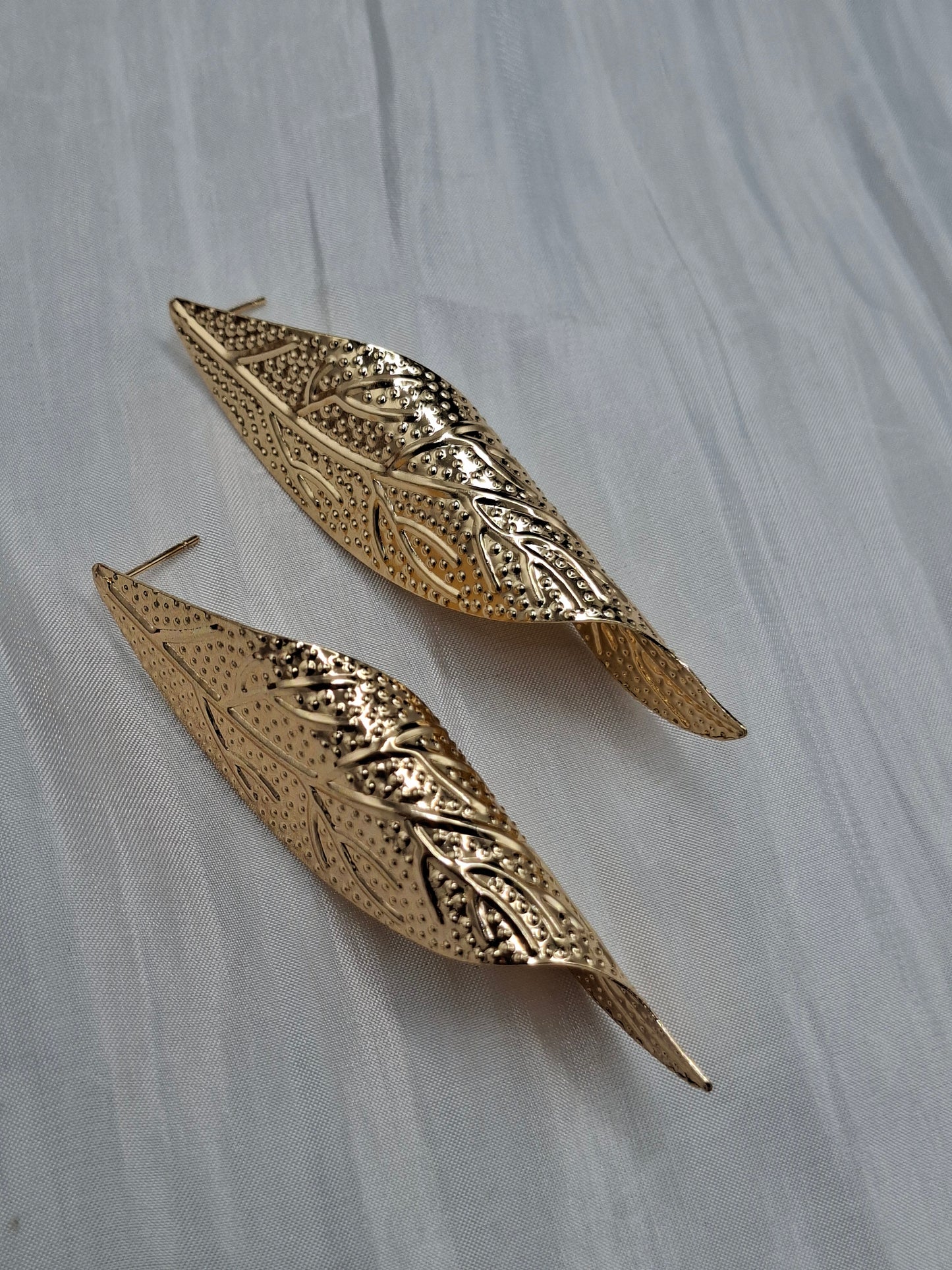 Curled Leaf Earrings