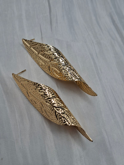 Curled Leaf Earrings