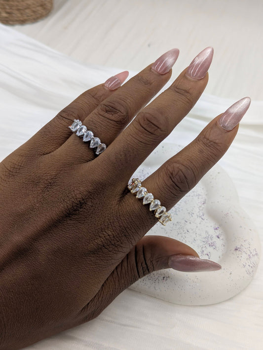 Pear Tennis Ring (size 7-10)