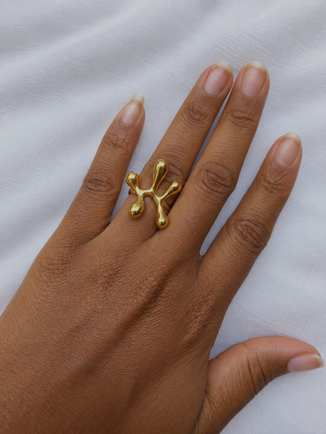 Gold Splash Ring (size 7)