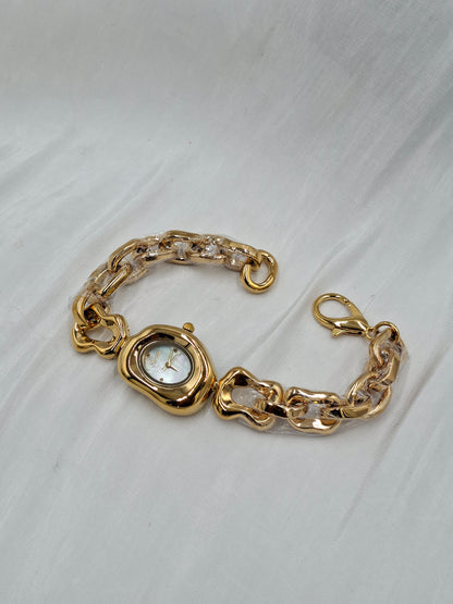 Gold Irregular Wristwatch