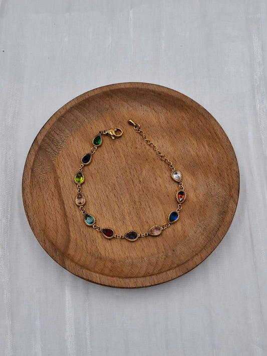 Pear Gemstone Bracelet