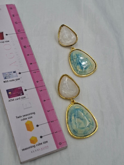 Double Teardrop Statement Earring