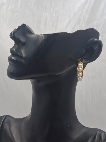 Gold U Hoop Earrings