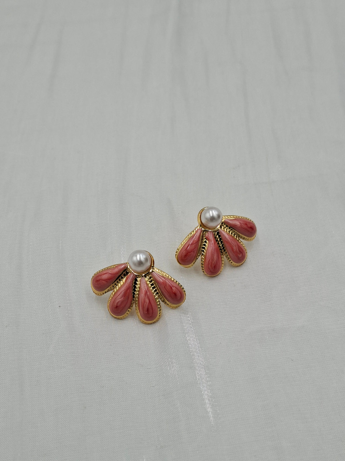 Coral Fan Earrings