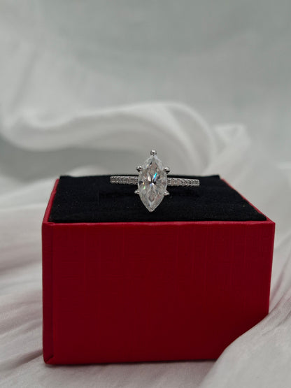 Studded Valencia Moissanite Engagement Ring (size 7)