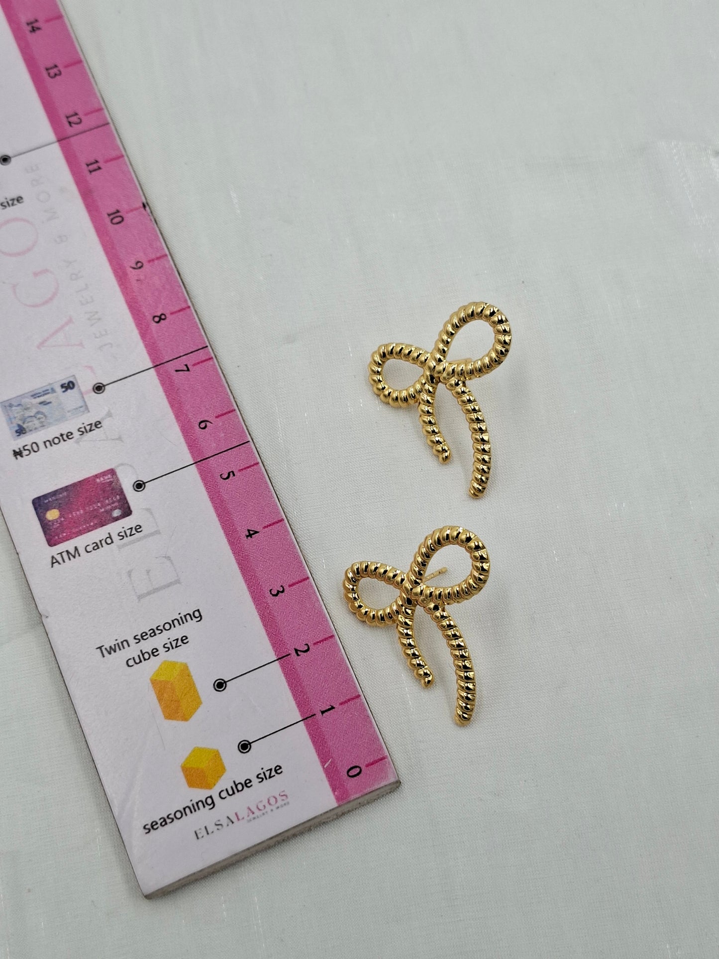 Gold Bow Earrings
