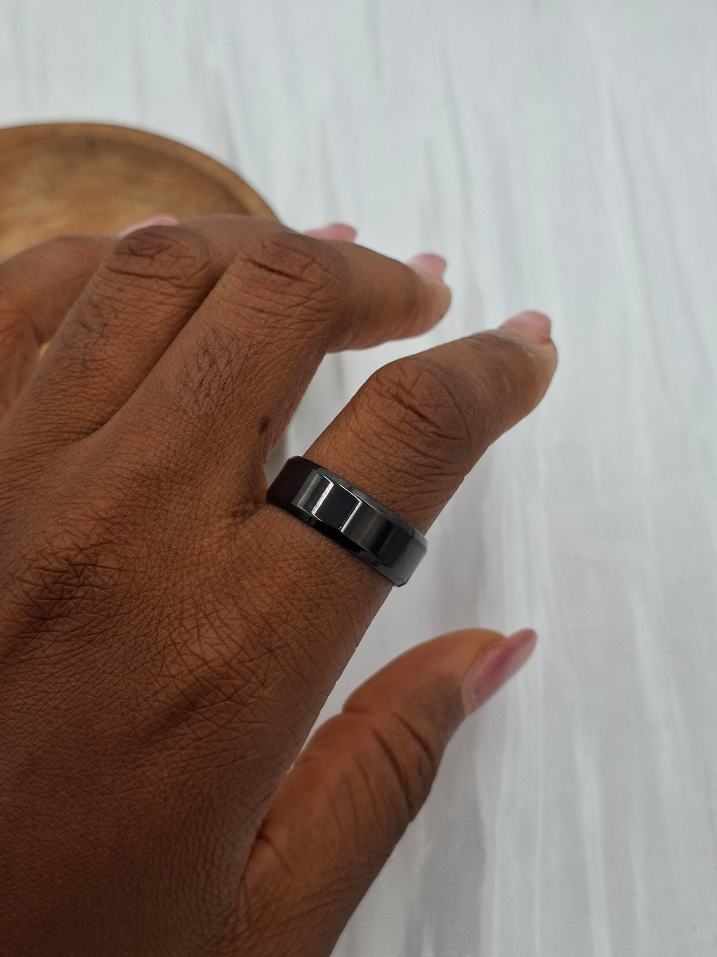 Plain Black Ring (size 8,10-11)
