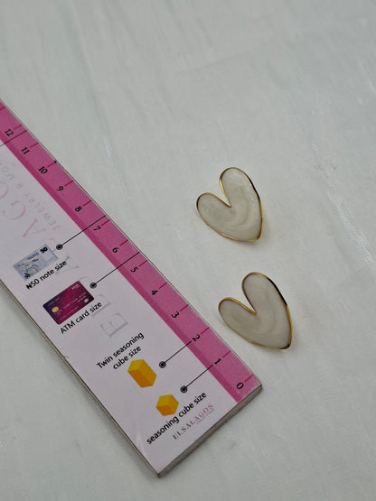 White Love Earrings