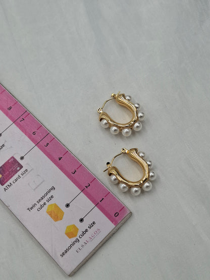 Gold U Hoop Earrings