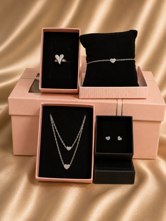 Silver Heart Gift Set