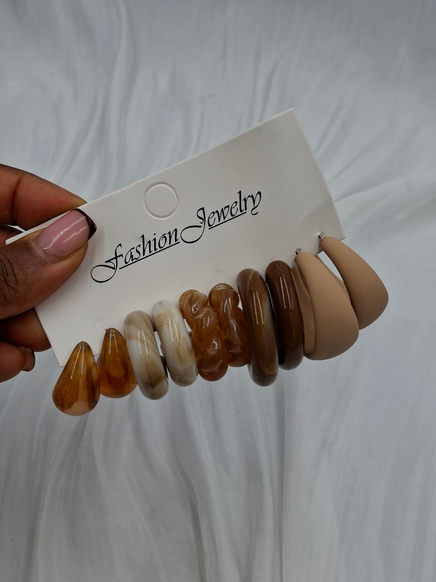 Brown Acrylic Hoop Pack