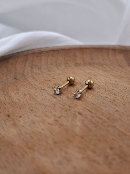 Gold Ball Flat Back