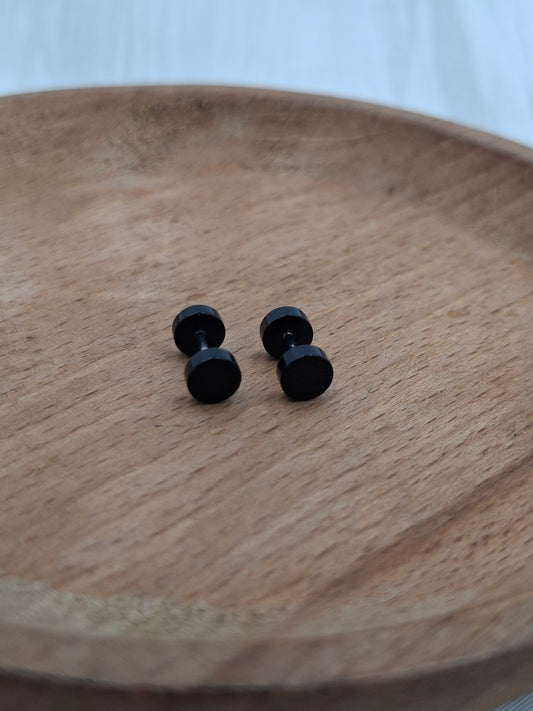 Black Flat Back Earrings