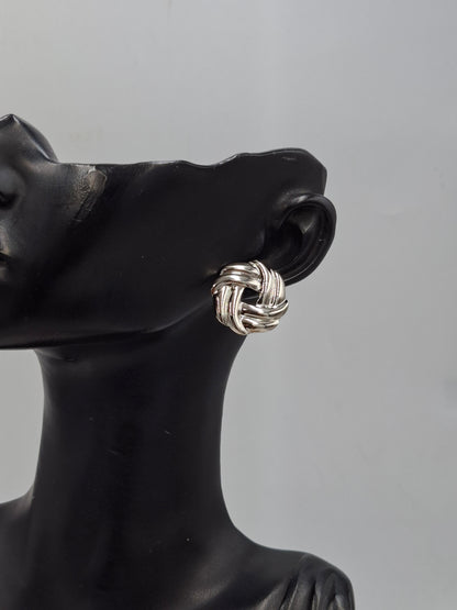 Silver Knot Earrings