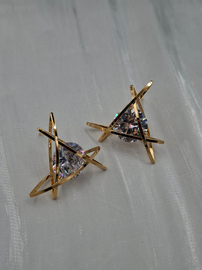 Triangle CZ Earrings