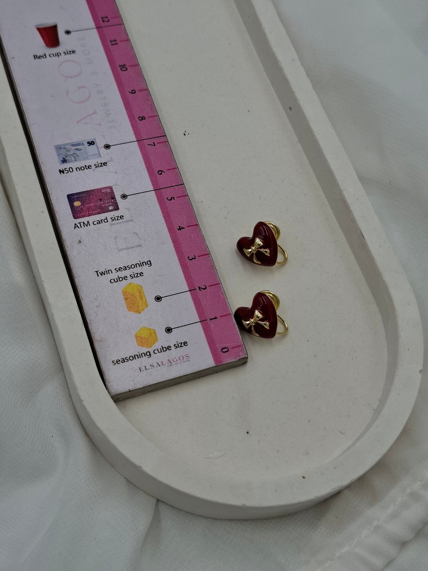 Heart Clip On Earrings