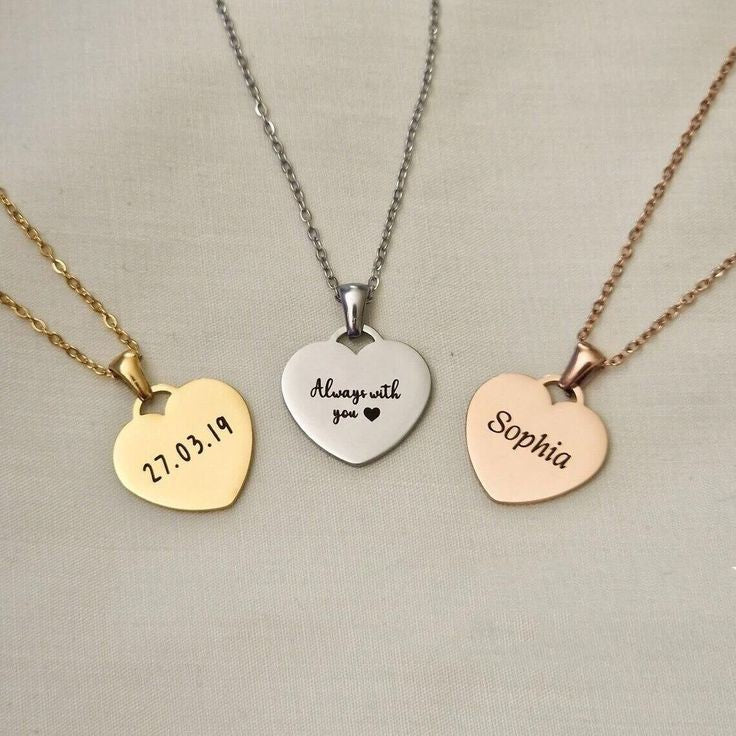 Customizable Mini Heart Necklace