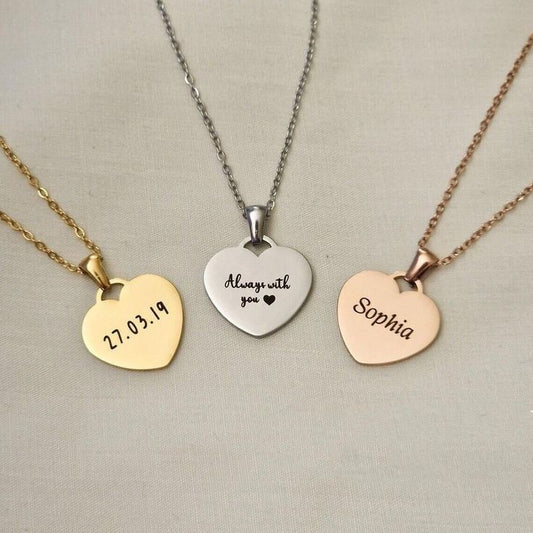 Customizable Mini Heart Necklace