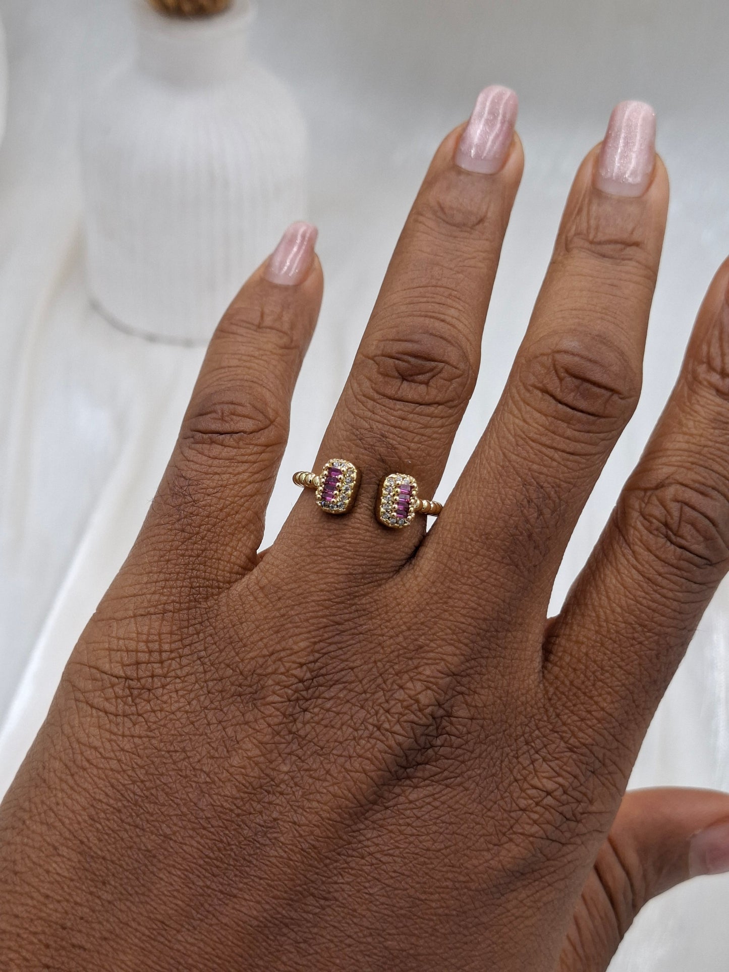 Rose Toi et Moi Promise Ring